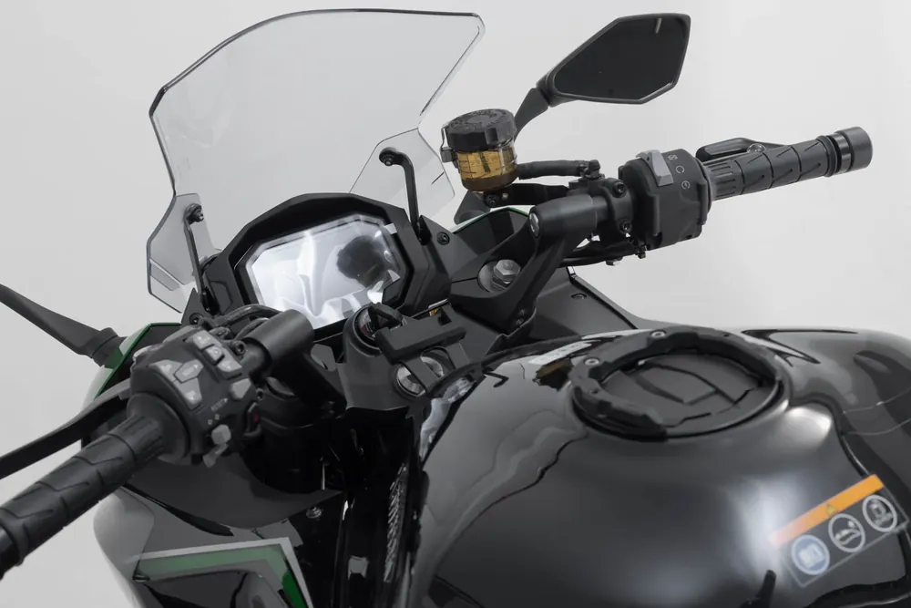 SW-Motech Navi-Halter am Lenker Schwarz. Kawasaki Z1000SX, Ninja 1000SX,1100SX/SE. Neue Kollektion