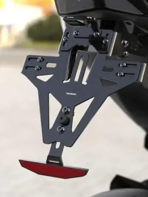 HIGHSIDER Akron-RS Pro Kennzeichenhalter mit Beleuchtung E-Nummer passend für Yamaha MT-09 - Modelle (2021-2023) Geprüft