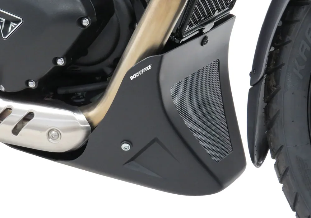 Finale Aktion Bodystyle Bugspoiler Raceline schwarz-matt mit ABE passend für Triumph Scrambler 400X (T0B0) - Modelle (2024-2025)