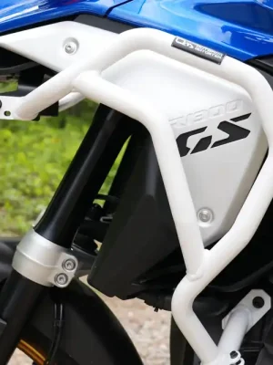 Outback Motortek Oberer Sturzbügel Weiss passend für BMW R 1300 GS - Modelle (2024-2025) Beliebt