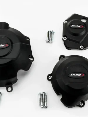 PUIG Motordeckelschoner 3-teilig schwarz passend für Kawasaki Z900 / SE - Modelle (2017-2024) Neue Ware