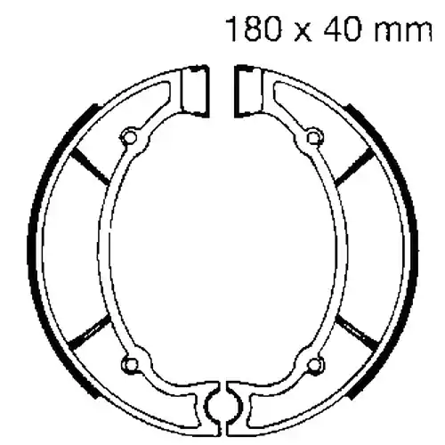 Bremsbacken mit Feder EBC Y512 (1 Satz) Bestseller