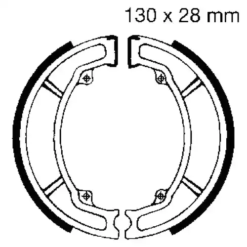 Abverkauf Bremsbacken mit Feder EBC Y506 (1 Satz)