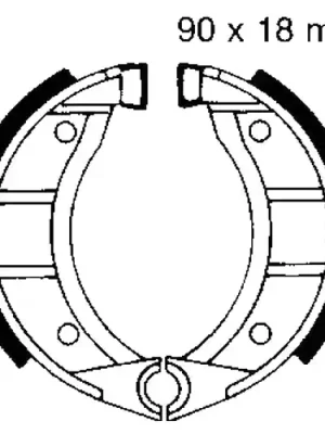 Billig Bremsbacken ohne Feder EBC 908 (1 Satz)