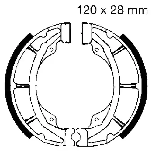 Bremsbacken ohne Feder EBC S617 (1 Satz) Billig