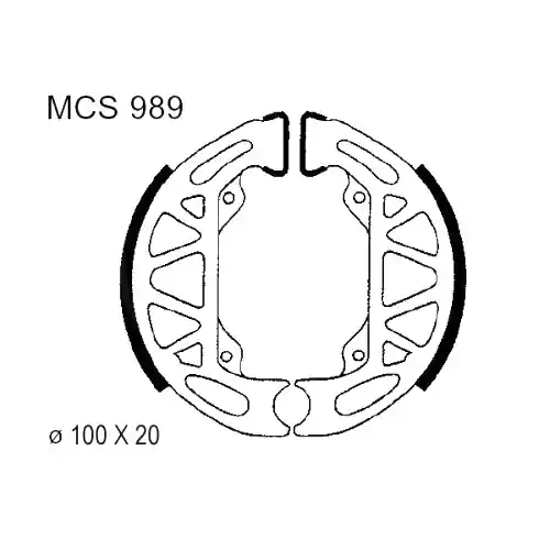 Heißes Angebot Bremsbacken mit Feder TRW MCS989 (1 Satz)