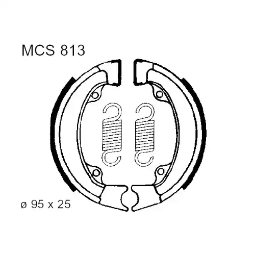 Bremsbacken mit Feder TRW MCS813 (1 Satz) Schnäppchen