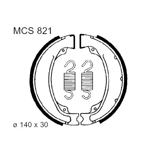 Sofort Bestellen Bremsbacken mit Feder TRW MCS821 (1 Satz)