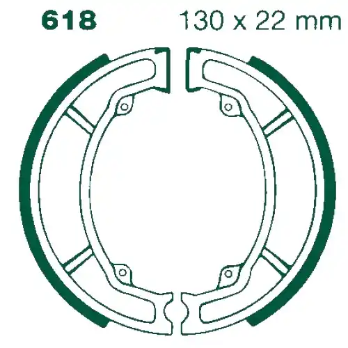 Bremsbacken mit Feder EBC S618 (1 Satz) Jetzt Kaufen