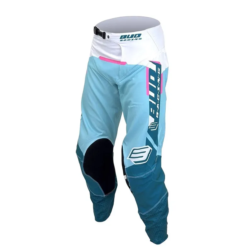 Pantaloni "B" SX Fit Paddock Turchese / Rosa fluo / Bianco Echt