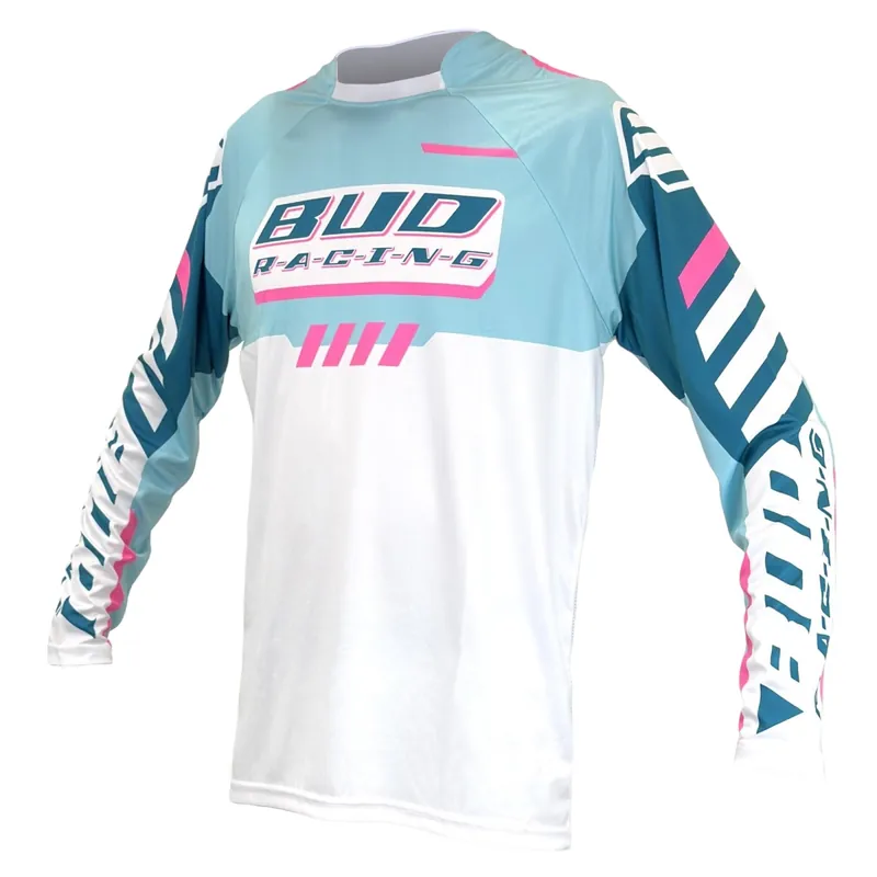 Nur Heute Jersey BUD Paddock Turquesa / Rosa Fluo / Branco